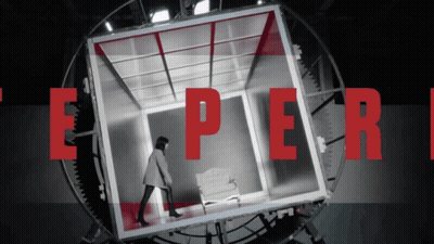 Black And White Woman In Box With Experi GIF