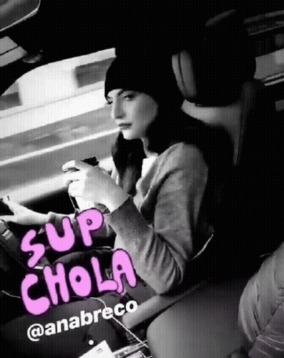 Black And White Woman In Car Saying Sup Chola GIF