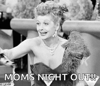 Black And White Woman In Dress Moms Night Out! GIF