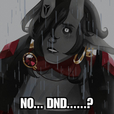 Black And White Woman In Rain Saying No DND GIF