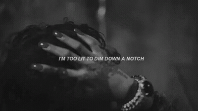 Black And White Woman Laying Down I'm Too Lit To Dim Down A Notch GIF