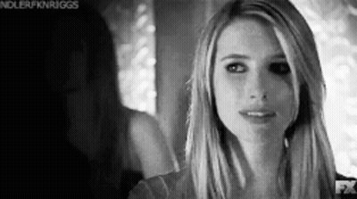Black And White Woman Looking At Mirror GIF
