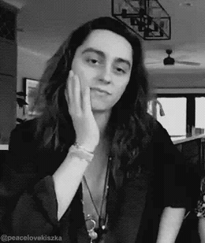 Black And White Woman Making Face GIF