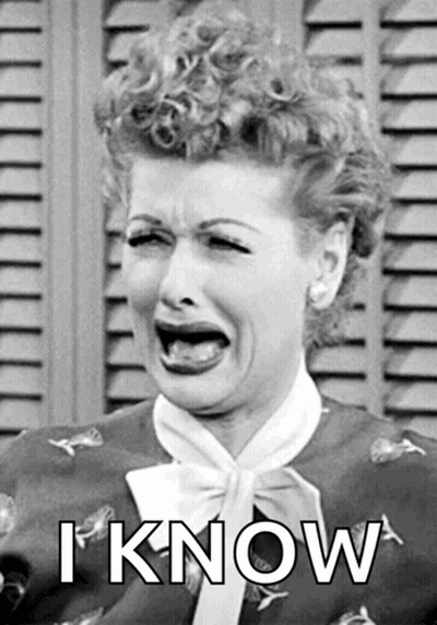 Black And White Woman Making Funny Face Saying I Know GIF