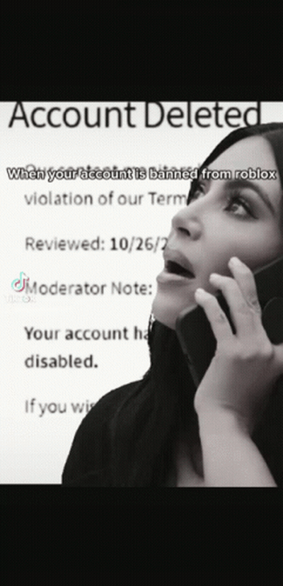 Black And White Woman On Phone Account Deleted GIF