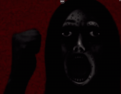 Black And White Woman Red Background Rex GIF