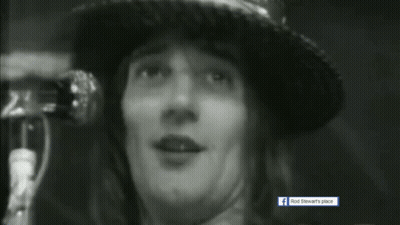 Black And White Woman Rod Stewart's Place GIF