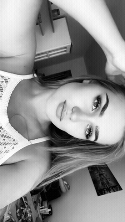 Black And White Woman's Face GIF