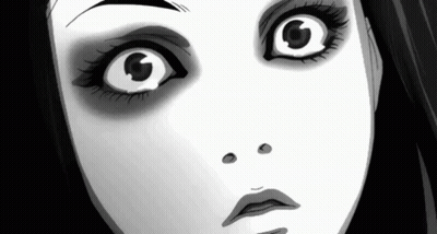 Black And White Woman's Face Drawing GIF