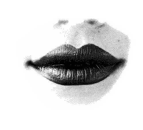 Black And White Woman's Mouth With Teeth Sticker
