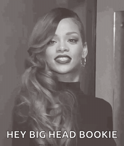 Black And White Woman Saying Hey Big Head Bookie GIF