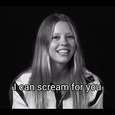 Black And White Woman Saying I Can Scream For You GIF