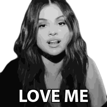 Black And White Woman Saying Love Me Sticker