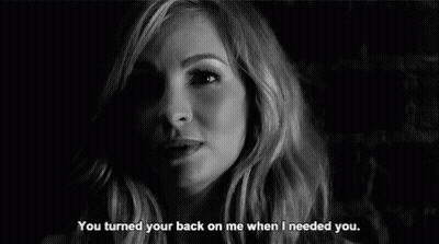 Black And White Woman Saying You Turned Your Back On Me GIF