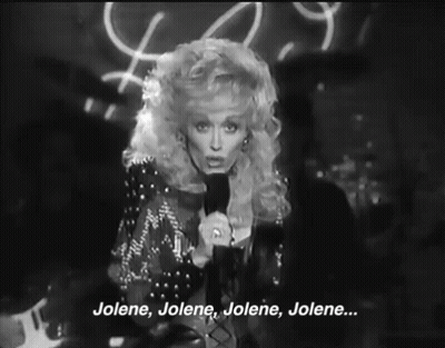 Black And White Woman Singing Jolene Jolene GIF