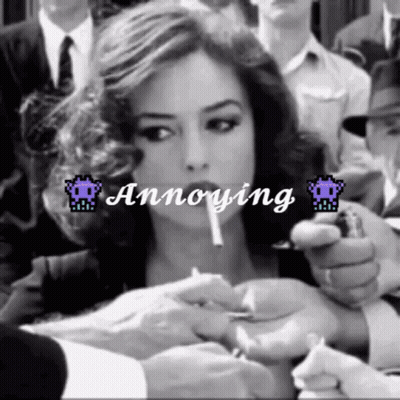 Black And White Woman Smoking Cigarette Annoying GIF