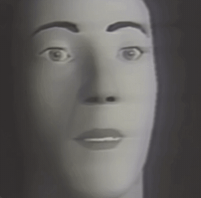 Black And White Woman Surprised Face GIF