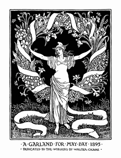 Black And White Woman Surrounded By Flowers And Ribbons GIF