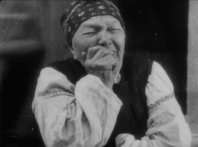 Black And White Woman Wearing Head Scarf GIF