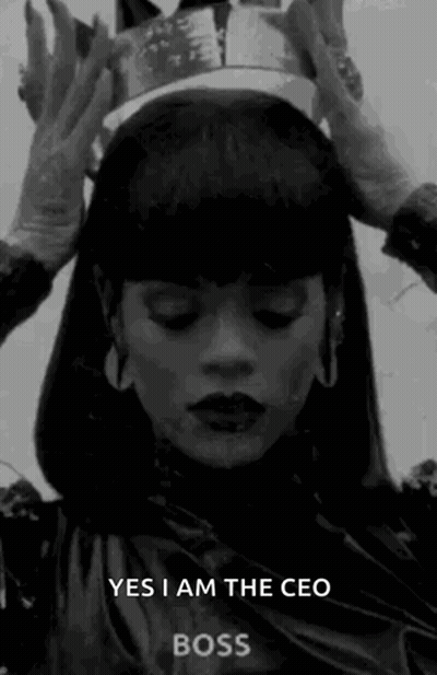 Black And White Woman With Crown Saying Yes I Am The CEO Boss GIF