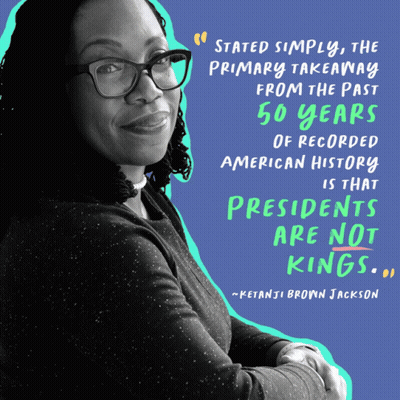 Black And White Woman With Glasses Ketani Brown Jackson Quote GIF