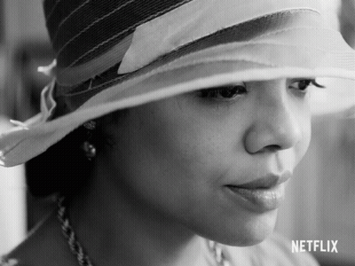 Black And White Woman With Hat Netflix GIF