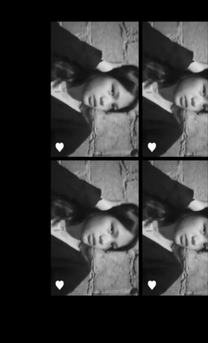 Black And White Woman With Heart GIF