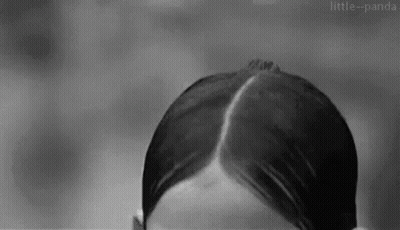 Black And White Woman With Long Hair GIF