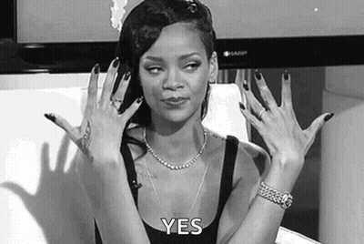 Black And White Woman With Long Nails Saying Yes GIF