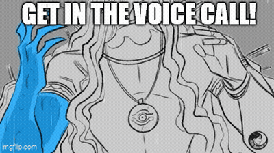 Black And White Woman With Necklace Saying Get In The Voice Call GIF