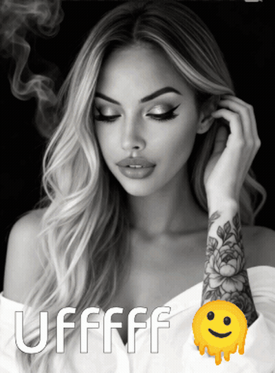 Black And White Woman With Tattoo Ufffff GIF