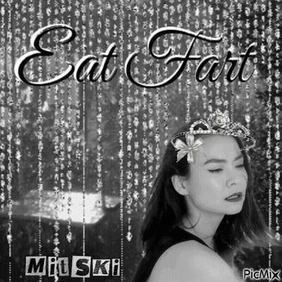 Black And White Woman With Tiara 'Eat Fart GIF