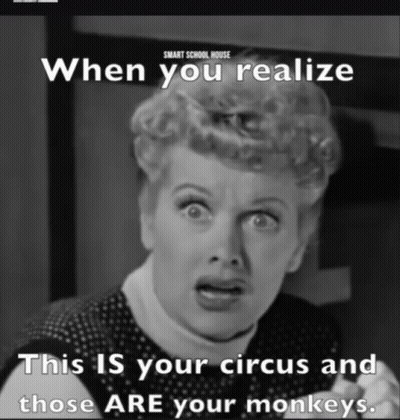 Black And White Woman Your Circus Your Monkeys GIF