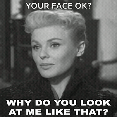 Black And White Woman Your Face Ok GIF