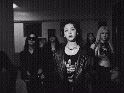 Black-And-White Women Group One With Little Shirt GIF