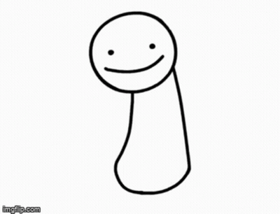 Black And White Worm With Smiley Face GIF