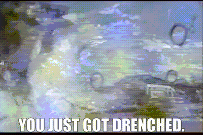 Black And White You Just Got Drenched GIF