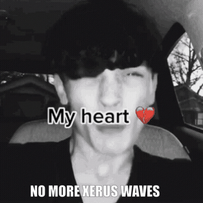 Black And White Young Man Broken Heart My Heart No More Xerus Waves GIF
