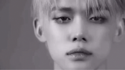 Black And White Young Man Face GIF