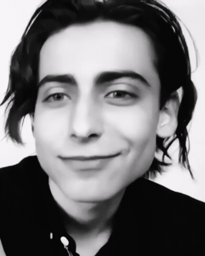 Black And White Young Man Smiling GIF
