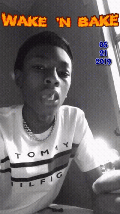 Black And White Young Man Tommy Hilfiger T-Shirt GIF