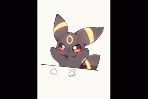 Black Animal With Yellow Ear Stripe GIF