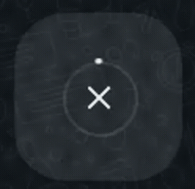 Black App Icon With White X In Circle GIF