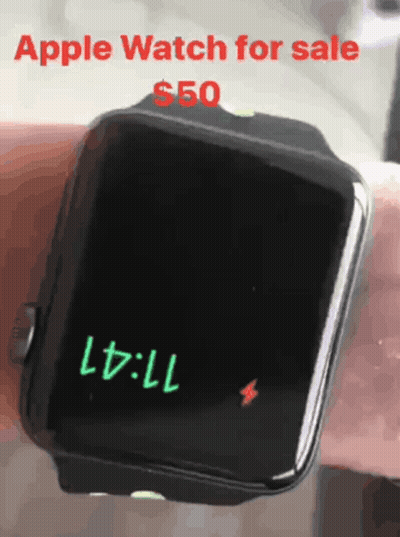 Black Apple Watch For Sale $50 GIF