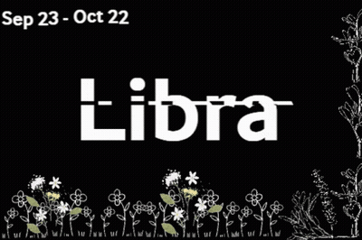 Black Background Flowers Libra GIF