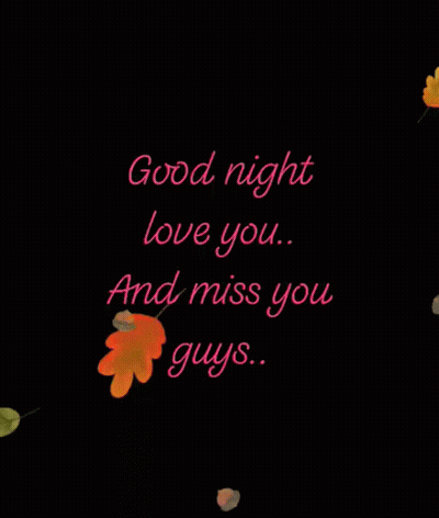 Black Background Good Night Love You Miss You Guys GIF
