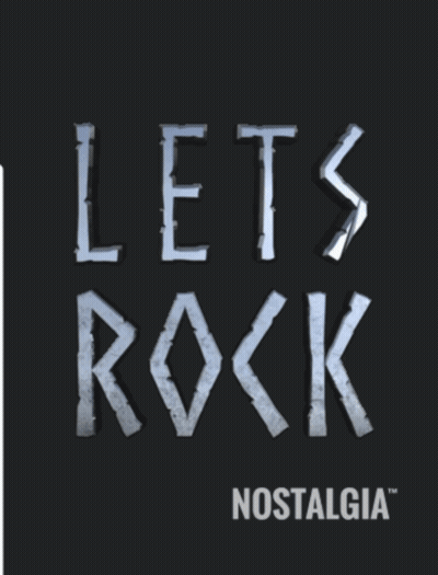 Black Background Let's Rock Nostalgia GIF