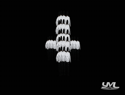 Black Background Letter Lm Bottom Right GIF