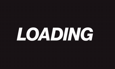 Black Background Loading White Text GIF