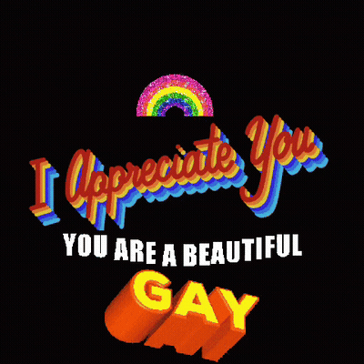 Black Background Rainbow I Appreciate You You Are A Beautiful Gay GIF